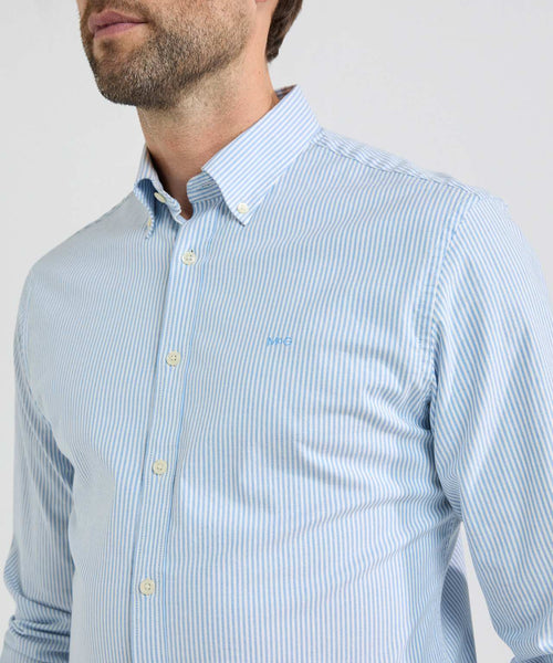 Overhemd Oxford Smalle Streep | Light Blue