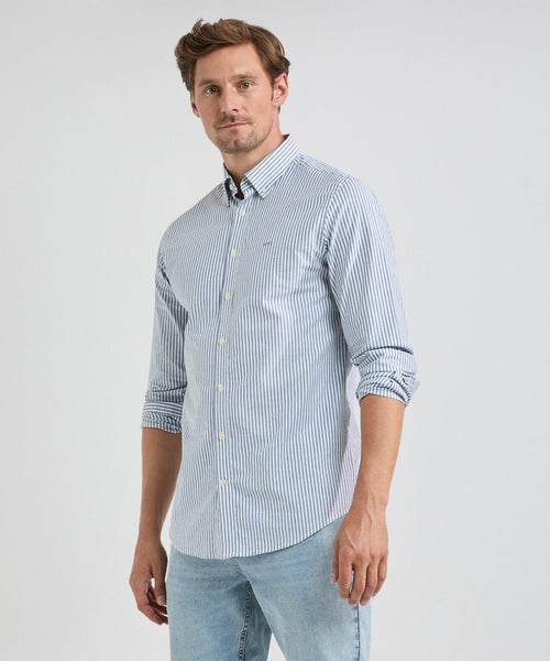 Overhemd Oxford Grote Streep | Navy