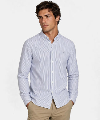 Overhemd Oxford Grote Streep | Navy