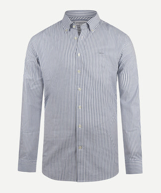 Overhemd Oxford Grote Streep | Navy