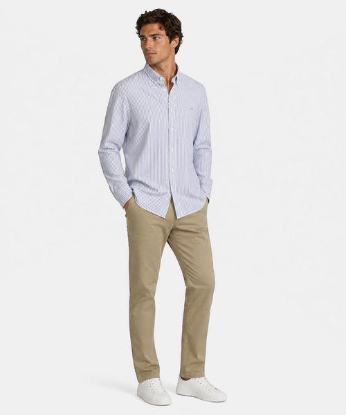 Overhemd Oxford Grote Streep | Navy