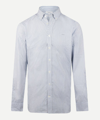 Overhemd Poplin Streep | Worker Blue