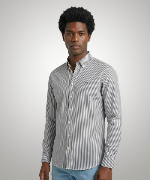 Overhemd Poplin Streep | Navy