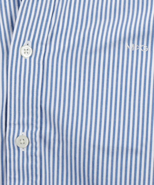 Overhemd Poplin Streep | Kobalt