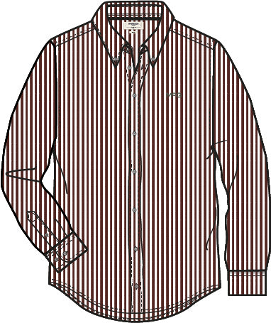 Poplin Stripe Shirt | Burgundy