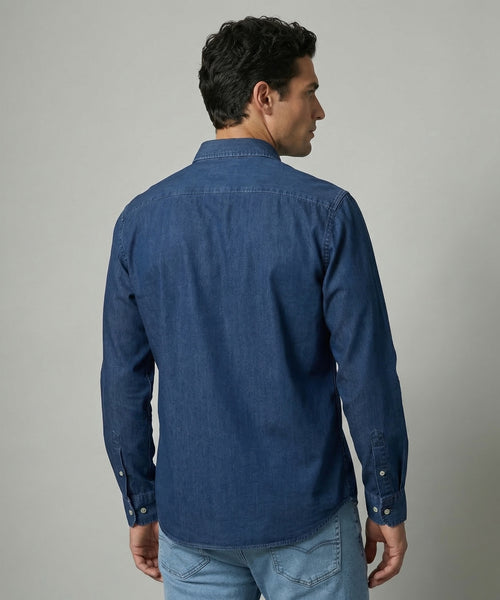Overhemd Denimlook | Medium Blue
