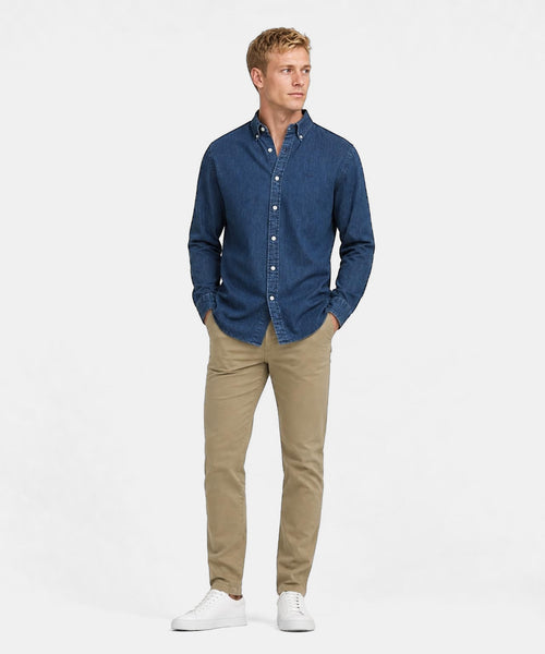 Overhemd Denimlook | Medium Blue