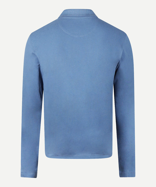 Long Sleeve Piqué Polo | Worker Blue