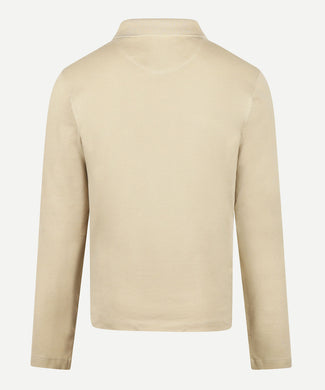 Long Sleeve Piqué Polo | Sand