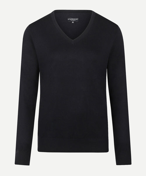 Trui Katoen Cashmere V-Hals | Navy