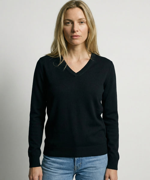 Sweater Cotton-Cashmere V-Neck | Navy