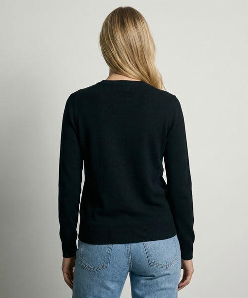 Sweater Cotton-Cashmere V-Neck | Navy