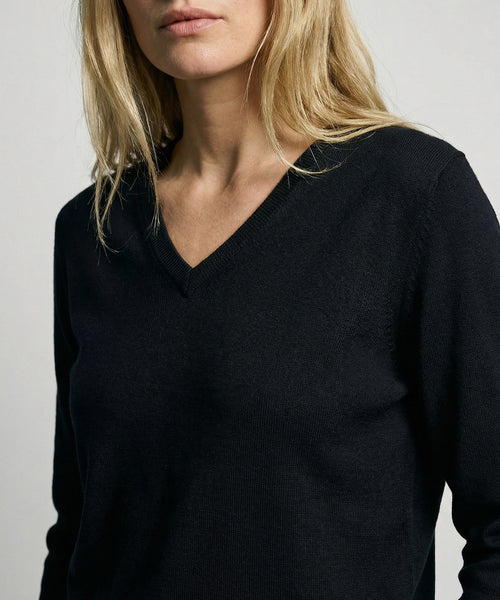 Sweater Cotton-Cashmere V-Neck | Navy