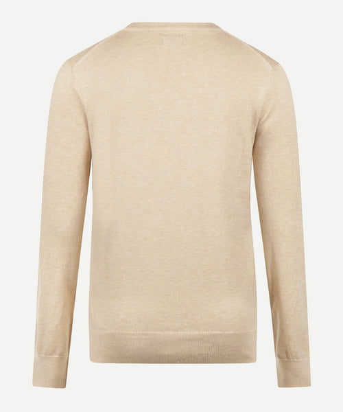 Trui Katoen Cashmere V-Hals | Sand