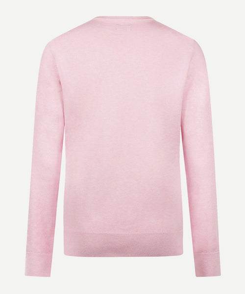 Trui Katoen Cashmere V-Hals | Light Pink