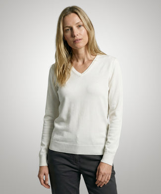 Sweater Cotton-Cashmere V-Neck | Off White