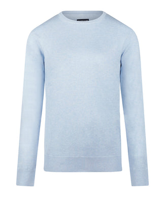 Sweater Cotton-Cashmere Round Neck | Light Blue