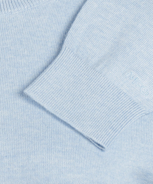 Sweater Cotton-Cashmere Round Neck | Light Blue