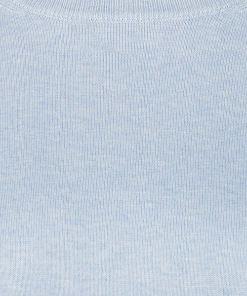 Sweater Cotton Cashmere Round Neck | Light Blue