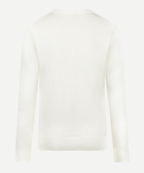 Cotton Cashmere Crew Neck Sweater | Off White