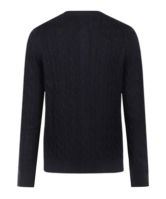 Cardigan Cable Knit Cotton-Cashmere | Navy