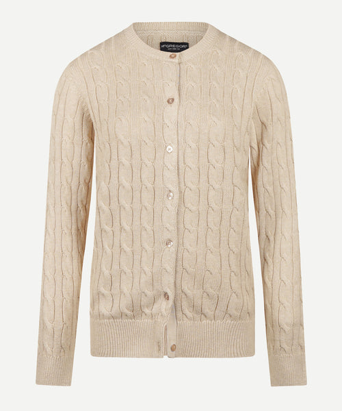Cable Knit Cardigan | Sand