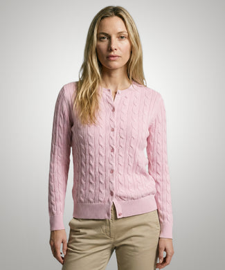 Knoopvest Kabelpatroon Katoen-Kasjmier | Light Pink