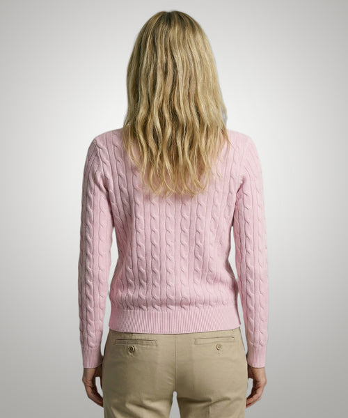 Knoopvest Kabelpatroon Katoen-Kasjmier | Light Pink