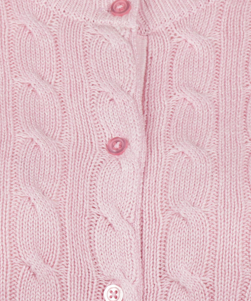 Knotted Cardigan Cable Pattern | Light Pink
