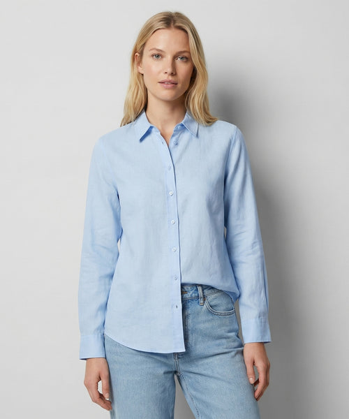 Blouse Katoen Linnen | Light Blue
