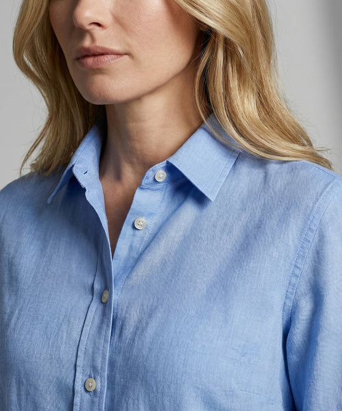 Blouse Katoen Linnen | Light Blue