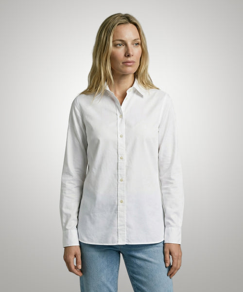 Cotton Linen Blouse | White