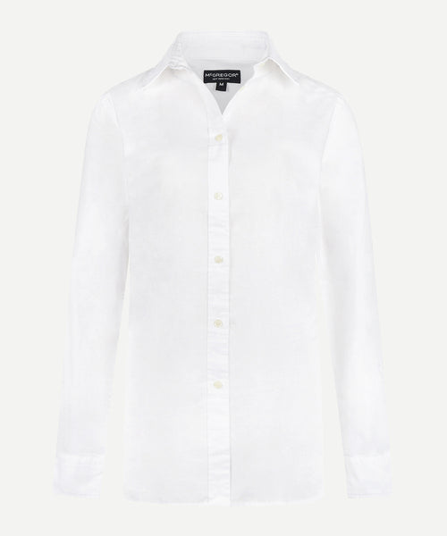 Cotton Linen Blouse | White
