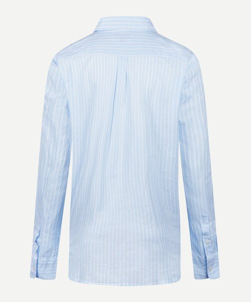 Blouse Katoen Linnen Streep | Light Blue