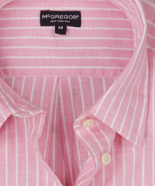 Blouse Cotton Linen Stripe | Light Pink