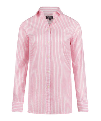 Blouse Cotton Linen Stripe | Light Pink