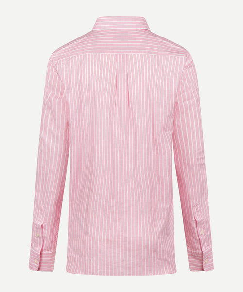 Blouse Katoen Linnen Streep | Light Pink