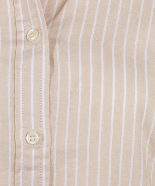 Blouse Cotton Linen Stripe | Ecru