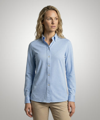 Blouse Stretch Piqué | Light Blue