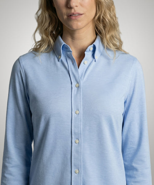 Blouse Stretch Piqué | Light Blue