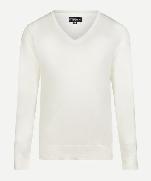 Trui Katoen-Kasjmier V-Hals | Off White