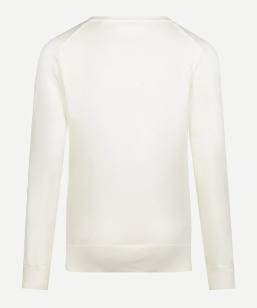 Trui Katoen-Kasjmier V-Hals | Off White