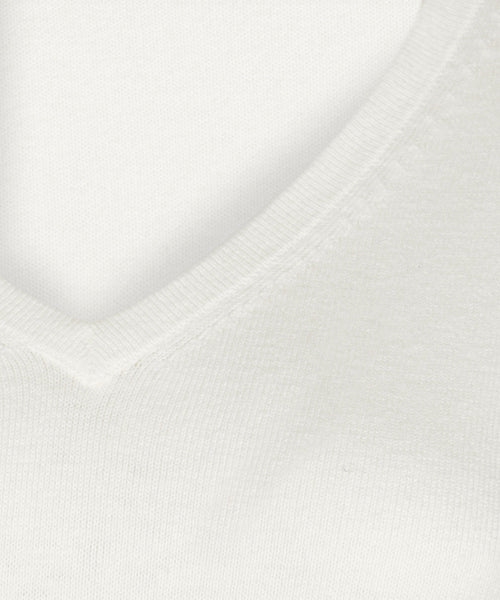 Trui Katoen-Kasjmier V-Hals | Off White