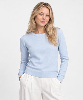 Trui Katoen-Kasjmier Ronde Hals | Light Blue