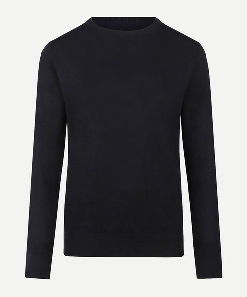 Trui Katoen-Kasjmier Ronde Hals | Navy