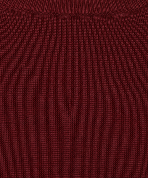 Trui Katoen-Kasjmier Ronde Hals | Burgundy