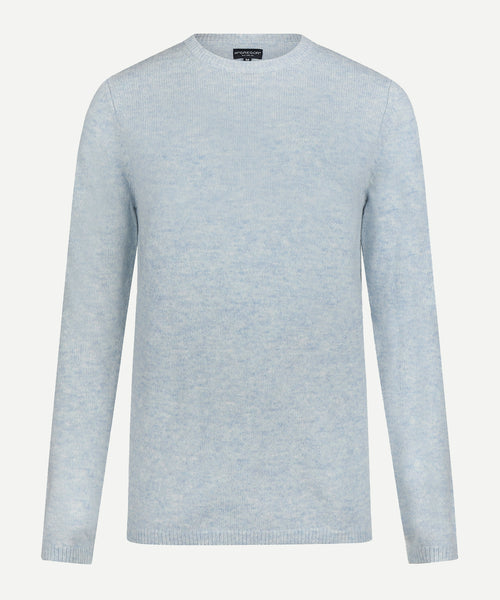 Lamb Wool Crewneck Sweater | Light Blue