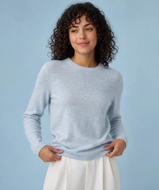 Trui Lamswol Ronde Hals | Light Blue