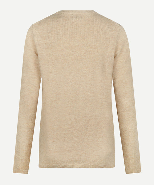 Lamb Wool Crewneck Sweater | Stone