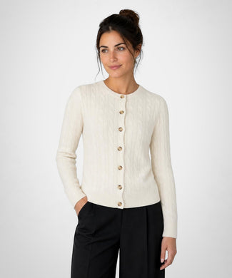 Button Cable Vest Wol | Off White